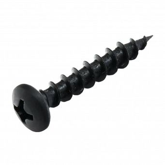 Black oxide pan screws 9,5x4,8x25 set 25pcs.