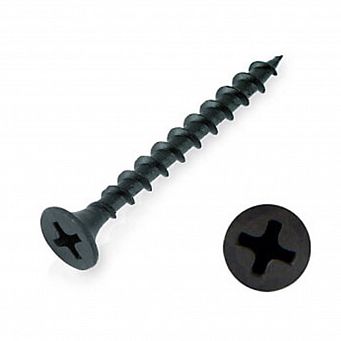 Black oxide bugle head screws 8,2x3,7x25 set 25pcs.